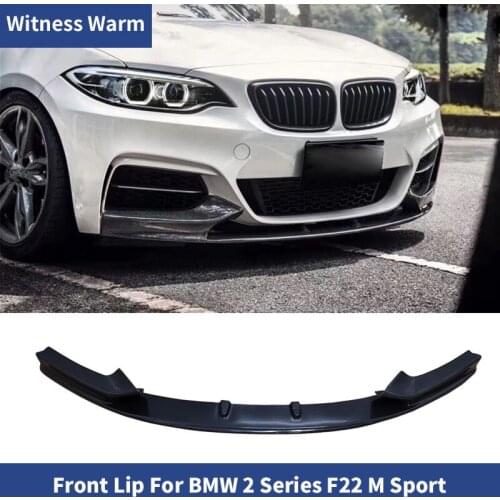 Front Bumper Lip Spoiler Splitters Chin Guard for BMW 2 Series F22 F23 MT Sport Bumper Coupe Convertible 2014 - up Carbon Fiber