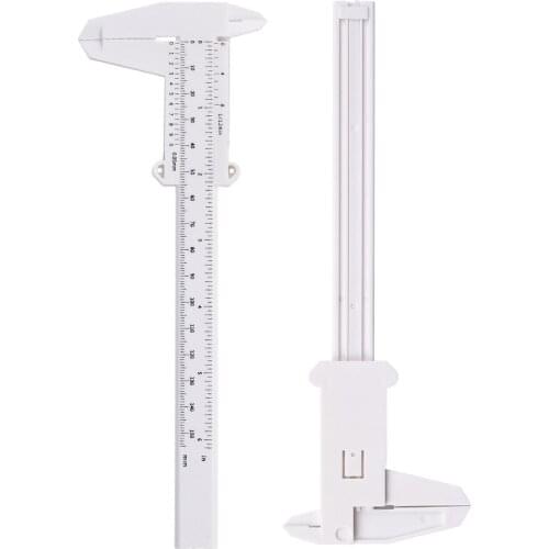 Plastic vernier caliper mini household caliper new style white small ruler wholesale