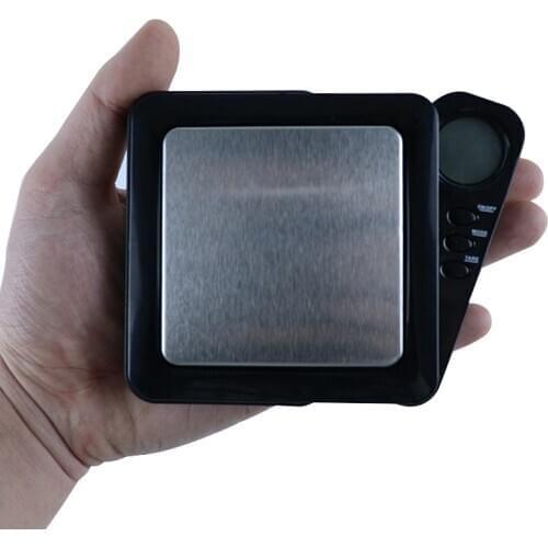 Side Flip Display Square Palm Scale Portable Jewelry Gold весы ювелирные Retractable Screen Mini Pocket Elecronic Digtial Scale