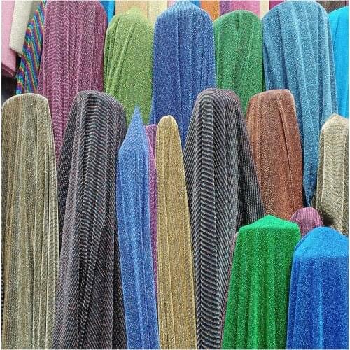 Gold and silver multicolored pinstripe gold and silver onion cloth Christmas ornaments toys stage costume flashing fabric