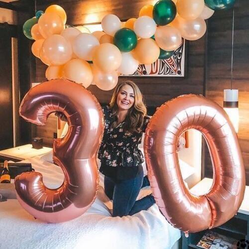Big Number Balloons Digit Baloon Helium Rose Gold Ballons Decoration Birthday Air Ballon Kids Deco Birthday Party