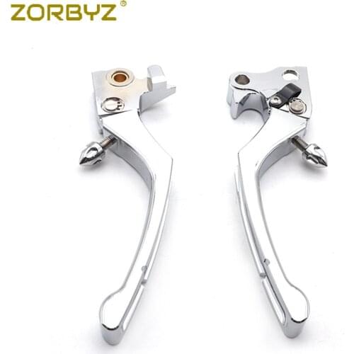 ZORBYZ Chrome CNC Edge Cut Adjustable Brake Clutch Levers Fit For Harley XL 883 1200 2004-2013