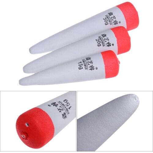 1/3 Pcs 15g 20g 30g Fishing Floats Catfish Pike Live Bait Float Buoyancy EVA Inline Bobber Float Saltwater Fishing Accessories