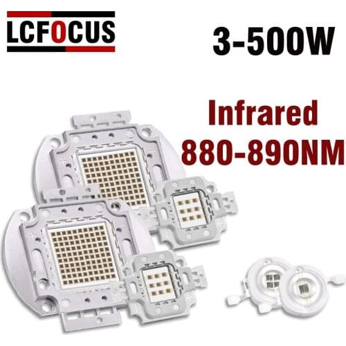 880nm 890nm Infrared IR 3W 5W 10W 20W 30W 50W 100W 200W 300W 500W LED Chip Transmitter COB 3 5 10 30 50 100 200 W Lamp Beads