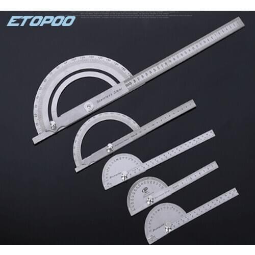 150mm 300mm Stainless Steel 180 degree Protractor Angle Finder Rotary Measuring Ruler Machinist Tool Craftsman Ruler goniometer