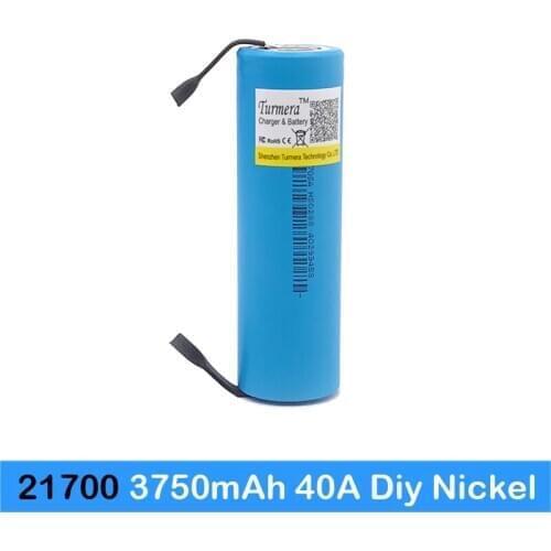21700 Battery 3750mAh 3.7v 40a for RX2 21700 Bike Battery Power Tools with DIY Nickel for Turmera Battery 21700