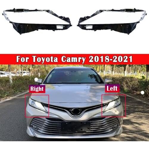 Car Headlight Cover Lens Glass Shell Front Headlamp Transparent Lampshade Auto Light Lamp For Toyota Camry 2018 2019 2020 2021