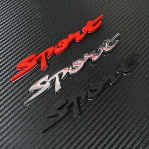 Car Badge SPORT Chrome ABS Trunk Rear Motor Tailgate Emblem Sticker