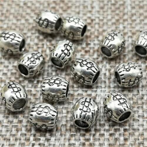 925 Sterling Silver Small Dollar Beads Money Sign Symbol Spacers for Bracelet Necklace