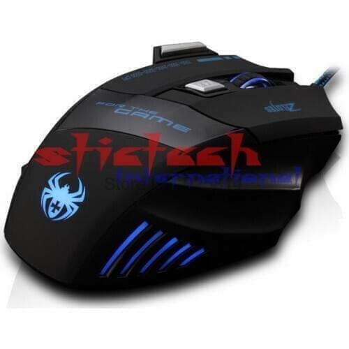 By dhl or ems 20pcs T80 Backlight 7200 DPI 7 Button Mouse Gamer Gaming Multi Color LED Optical USB Wired Gaming Mouse