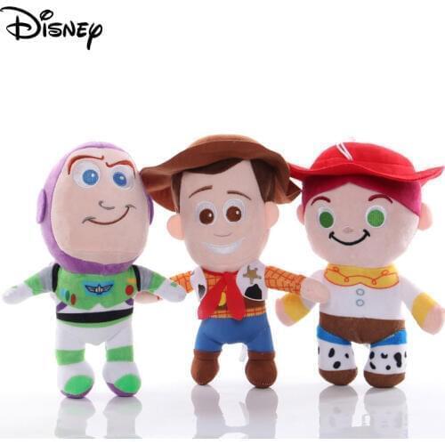 25cm Toy Story 3 Woody Jessie Buzz Lightyear Classic Disney Toys Plush Dolls for Kids Children Stuffed Toys Boy Gifts