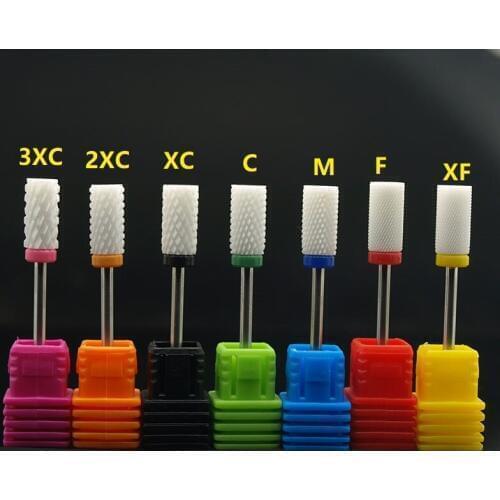 Easy Nail Ceramic Nail Drill Bit 3/32" Rotary Burr Bits For Manicure Pedicure Electric Drill Accessories Nail Tools Milling Cutt