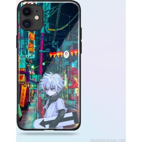 Killua Zoldyck Anime Aesthetic Hunter for iPhone SE 6 6s 7 8 Plus X XR XS 11 12 Mini Pro Max Soft Glass Phone Case Cover Shell