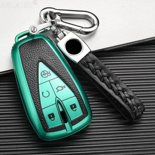 Hot Sale Leather+TPU Car Key Cover Case Holder For Changan CS35Plus CS55Plus CS75Plus 2019 2020 4 Buttons Key Shell Accessories