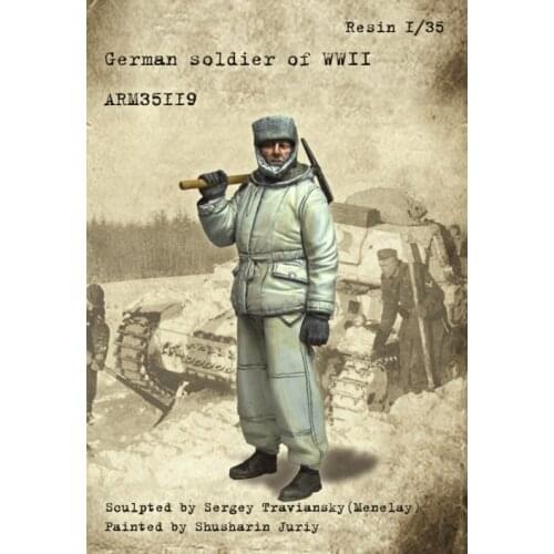1/35 scale German engineers in winter miniatures WWII Resin Model Kit figure Free Shipping