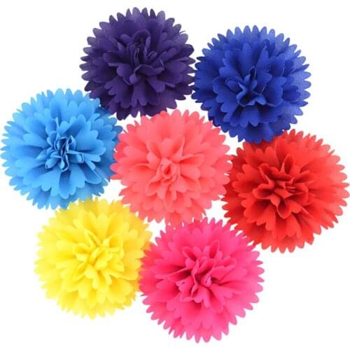 Nishine 4" 5pcs/lot Peony Rose Fabric Flowers for Baby Girls Headband Hair Clips Diy Women Kids Headwear Hair Accessories