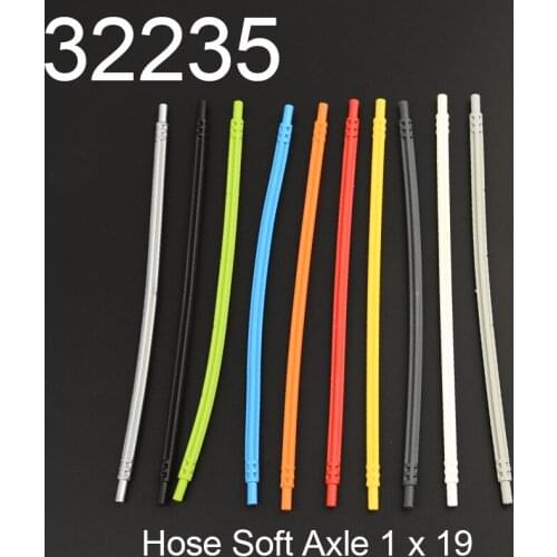 10PCS 32235 High-Tech Hose Soft Axle 1x19 Building Block Bricks Accessories Parts MOC DIY Education Build Toys