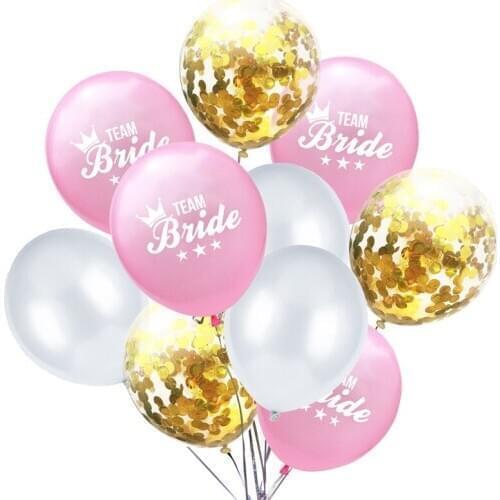 10pcs Team Bride balloons For bachelorette party decorations kids adult happy birthday balloons gonflable mariage wedding Gifts