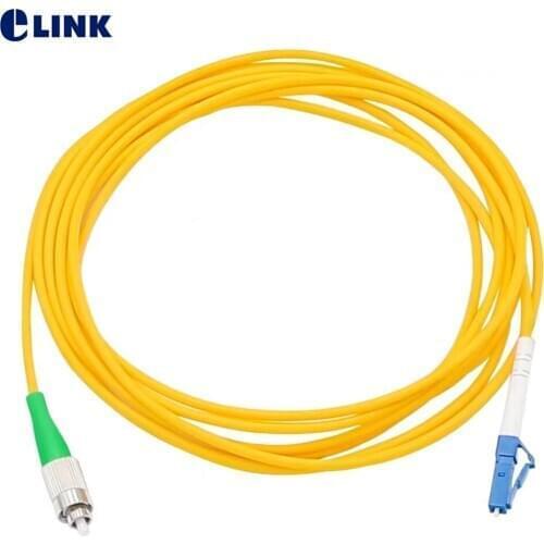10pcs LC/UPC-FC/APC fiber optic patch cord SM Simplex 1M 2M 3M 5M 7M 10M FCA-LCU optical fibre jumper SX free shipping IL