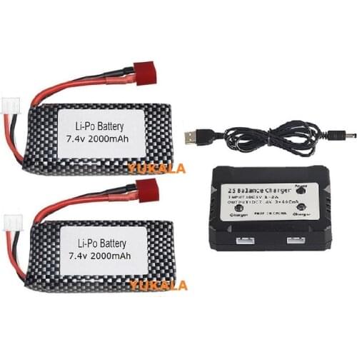 2pc XINLEHONG 9125 Remote Control Car Spare Parts 7.4V 2000mah 2S Lipo Battery XLH 9125 battery 1600mah 7.4 V