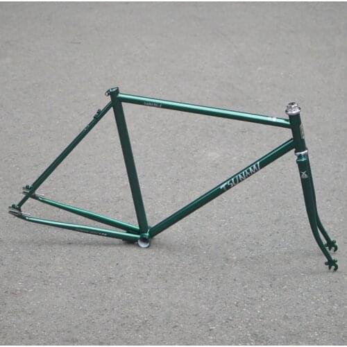 26 Inch 700C Tsunami Chrome-molybdenum CrMo Steel Bicycle Frame Retro Bike Frameset QR Dropout 100 120mm