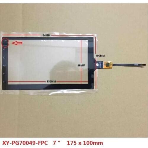7 inch XY-PG70049-FPC 175x100mm Touch screen Digitizer For car gps radio Touch panel Sensor Replacement