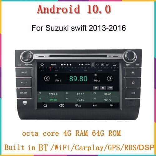 Two din car audio gps player for suzuki swift 2013-2016 with android 10 car dvd player gps navigation wifi mirror link headunit