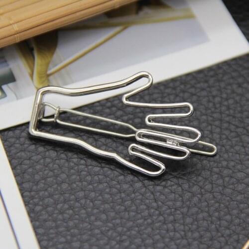 Free shipping 10 pcs / lot fashion jewelry accessories metal hand shaped hair clip barrettes