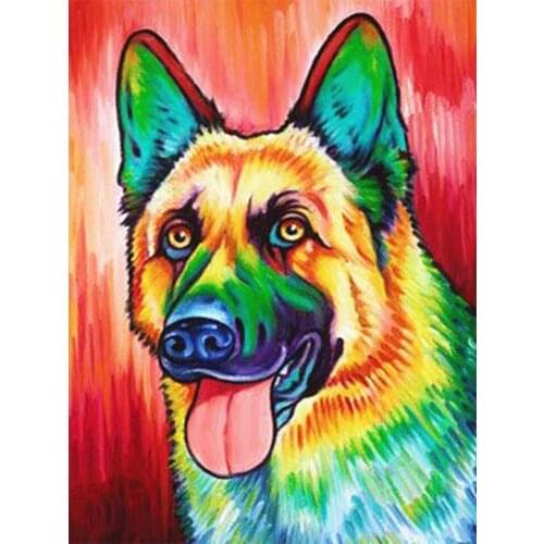 DIY 5D Diamond Painting Animal Dog Pet Cross Stitch Kit Full Drill Embroidery Mosaic Art Picture of Rhinestones Home Decor