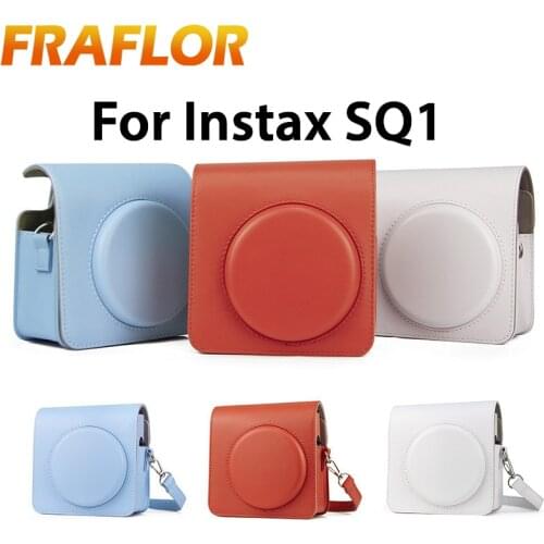 For FUJIFILM Instax SQUARE SQ1 Camera Case Vintage PU Leather Black Brown Red Shoulder Strap Bag Carry Cover Protection Pouch