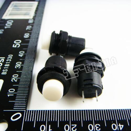 DS-425B Button color White 1A/250VAC ON-OFF 2Pin Non Self-locking Push Button Switch (Self reset switch) 100Pcs/lot