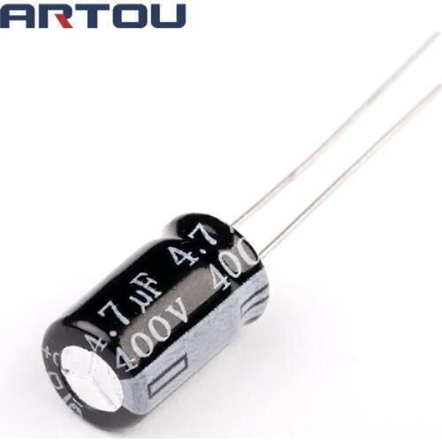 50PCS 4.7UF 400V Electrolytic Capacitors 8X12mm