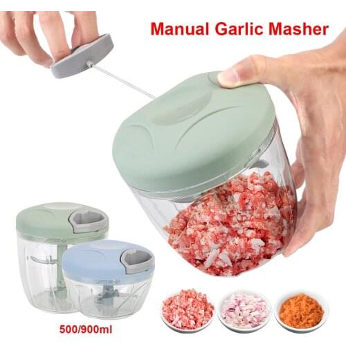 Hand-Pulled Crusher Chopper Cut Crushed Garlic Ginger Fresh Chili Garlic Triturator Manual Mashed