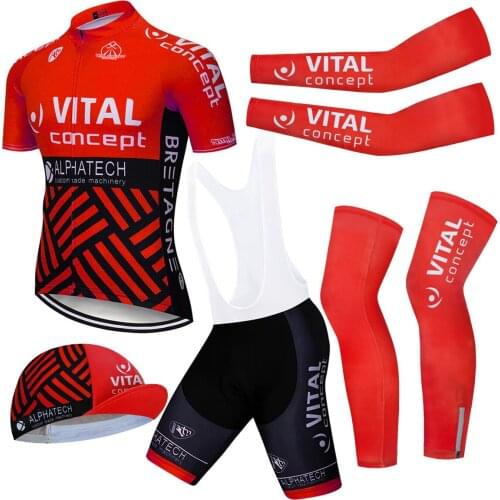 Team VITAL Concept Cycling Jersey Men Abbigliamento Ciclismo Estivo 2021 Summer Quick Dry Maillot Culotte Wear 5Pcs 20D