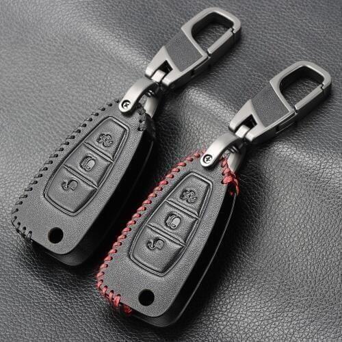New Design Leather Car Remote Key Fob Shell Cover Case For Ford Ranger C-Max S-Max Focus Galaxy Mondeo Transit Tourneo Custom