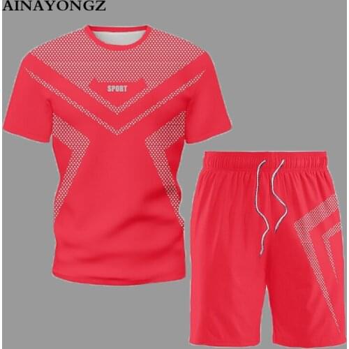 Summer Fashion Mens Suits Harajuku Tracksuit For Man Motion Element Soccer Suit T-Shirt Shorts Can Separate Sell Pop Clothing