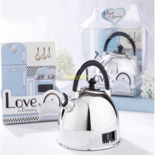"Love is Brewing" Teapot Timer with Boxes Package Wedding Gift Party Favor