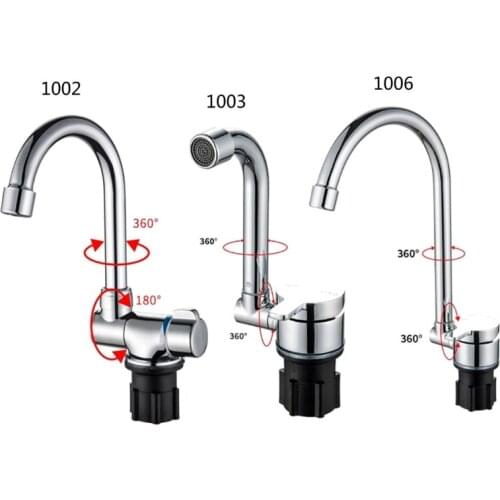 Copper Faucet High-end Folding Faucet Water Tap 360 Degree Cold Hot Water Faucet for Marine Boat Yacht 1Piece