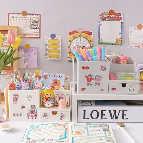 Multi-purpose Stationery Holder Makeup Display Case Stretching Storage Holder Rack Multi-grids for Home Bathroom Dresser