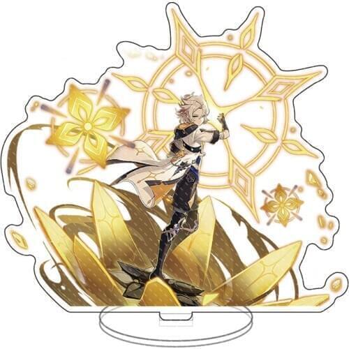 Genshin Impact Childe Zhongli Albedo Keli Cosplay Character Stand Kawaii Accessories For Boys Girls Collections Keychians