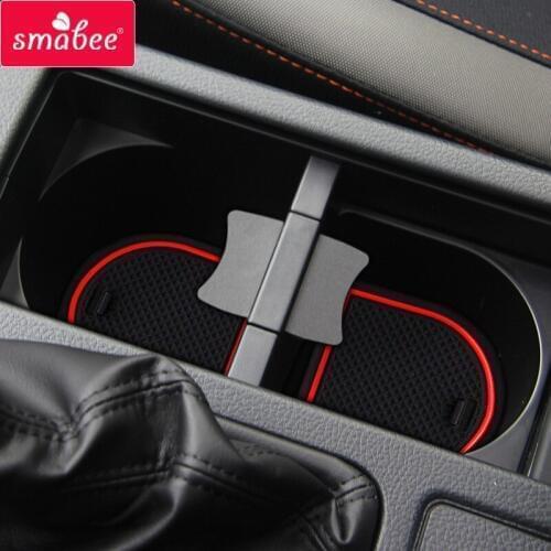 Smabee Gate slot pad For SUBARU XV 2012-2014 Interior Door Pad/Cup Non-slip mats 17pcs RED BLUE WHITE