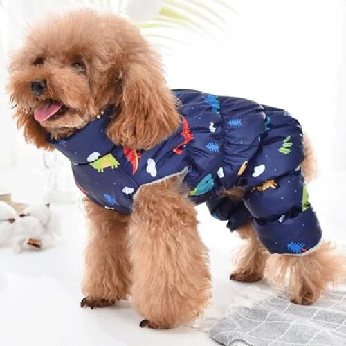 Puppy Clothes Overalls Warm Winter Pets Dog Jumpsuit Pomeranian Chihuahua Suit Yorkshire Bichon Poodle Schnauzer Pants Costumes