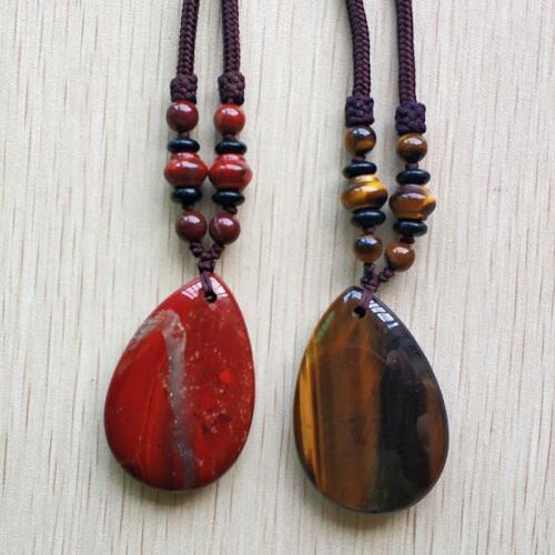 Wholesale 2pcs/lot 2018 new fashion good quality natural stone water drop charms pendants & necklace jewelry free shipping