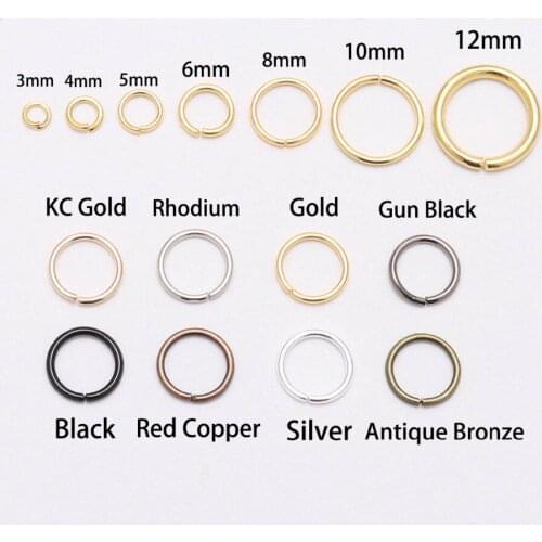Wholesale various sizes Metal Ring Bracelet Necklace link DIY Accessories