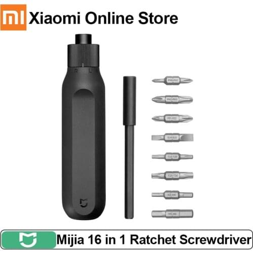 Xiaomi Mijia 16 in 1 Ratchet Screwdriver 3 gear Precision Ratchet Magnetic Head Batch Magazine S2 Steel Double-end Batch Head