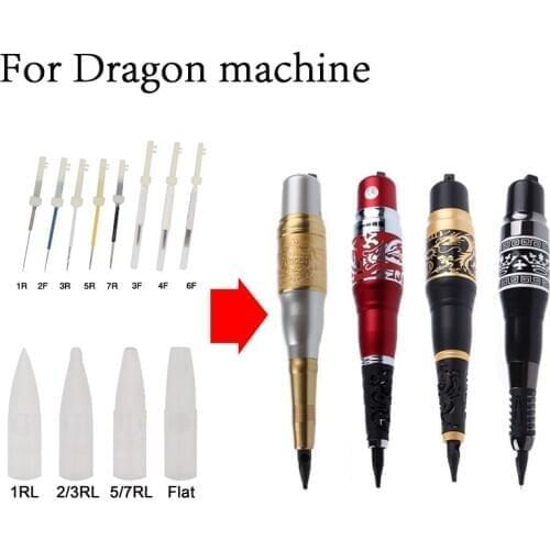 50/100Pcs 1R/3R/5R/7R/3F/4F/6FPermanent Makeup Needles Cap Needle Tip Eyebrow Eyeliner Lip Dragon /Mosaic /Merlin/Tattoo Machine