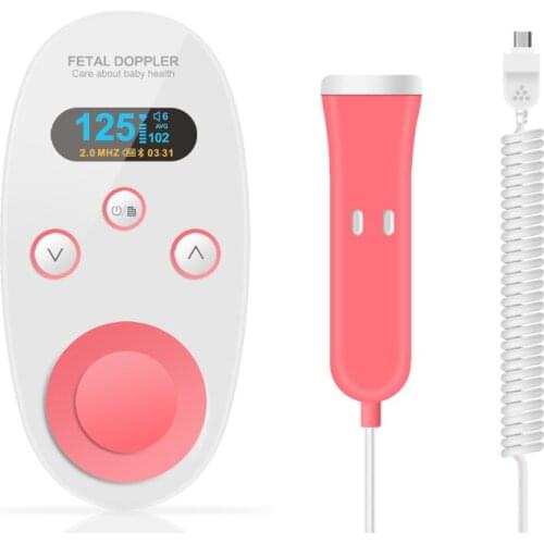 2.0MHZ Portable Doppler Fetal Heart Rate Detector Household Doppler Pregnant Women Fetal Heart Rate Monitor