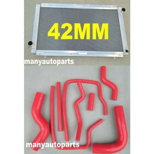 Alloy radiator + Red hose for SUBARU IMPREZA WRX GC8 EJ20 STI Ver 3-6 96-00 2.0L 97 98 99 00