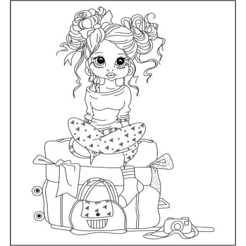 10*8 Pretty girl rubber stamp Transparent Clear Stamps Silicone Seals for DIY scrapbooking photo album Card Making