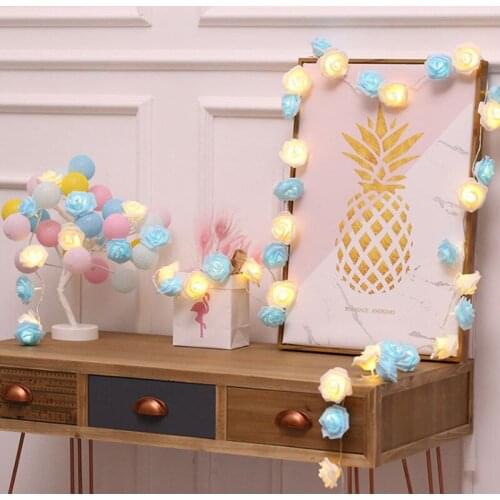 Bouquet LED Rose Flower String Lights Fairy Light for Valentine Christmas Wedding Birthday Party Decor Patio Decoration 1.5/3m